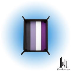 FOLD UP DICE VELVET TRAY PRIDE ASEXUAL